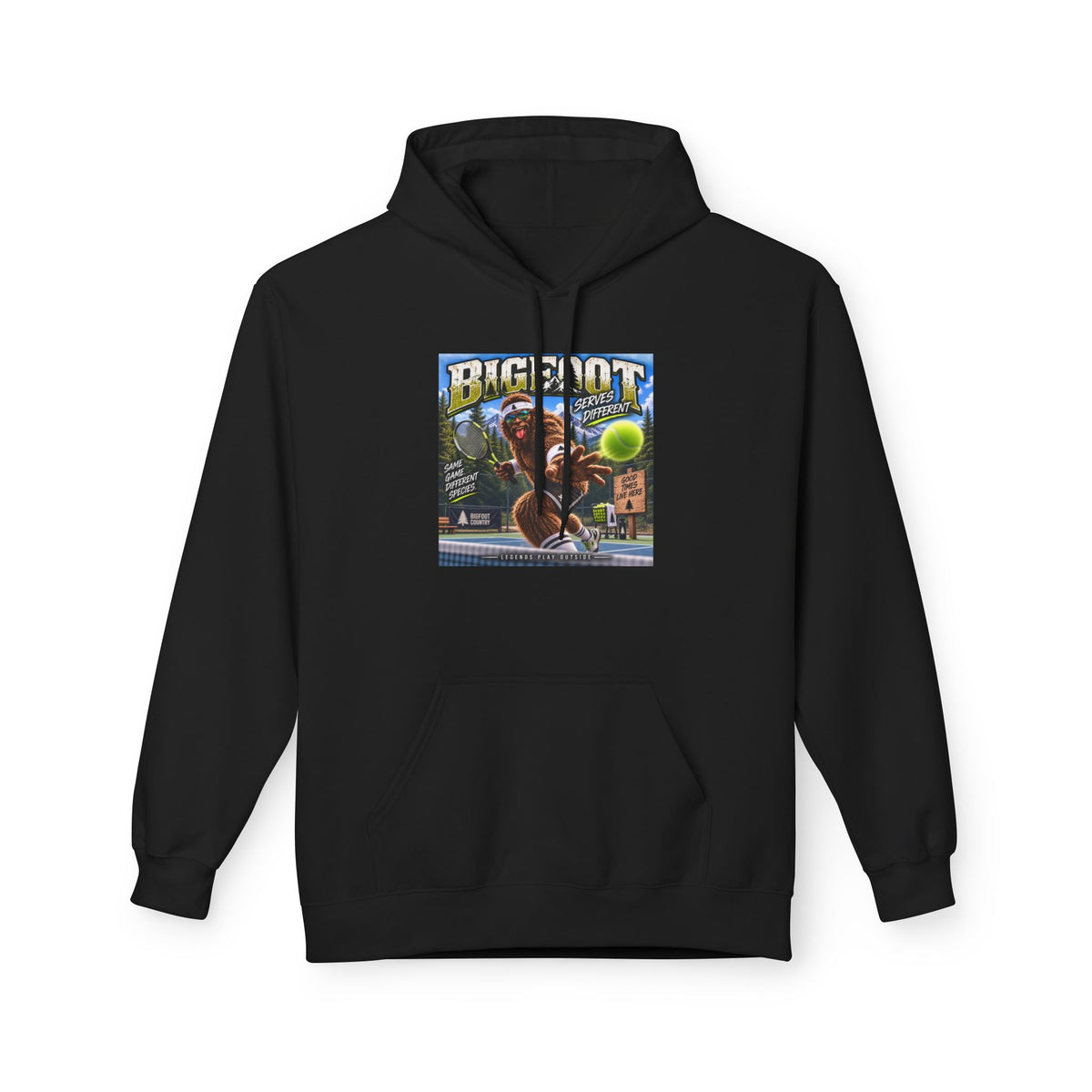Bigfoot Retro Poster Hoodie | Sasquatch Vintage Cryptid Design
