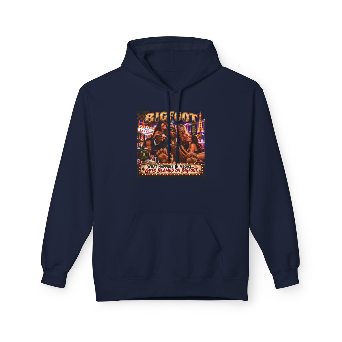 Bigfoot Sasquatch Night Out Hoodie | Vintage Cryptid Campfire Design