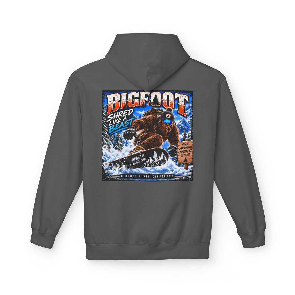 Back Print -  Bigfoot Sasquatch Graphic Hoodie | Mountain Forest Cryptid Design