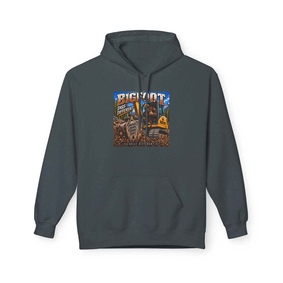 Bigfoot Adventure Illustration Hoodie | Retro Sasquatch Forest Design