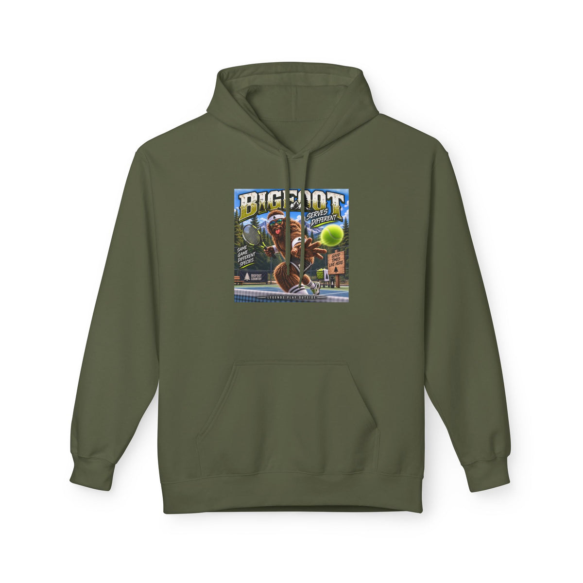 Bigfoot Retro Poster Hoodie | Sasquatch Vintage Cryptid Design
