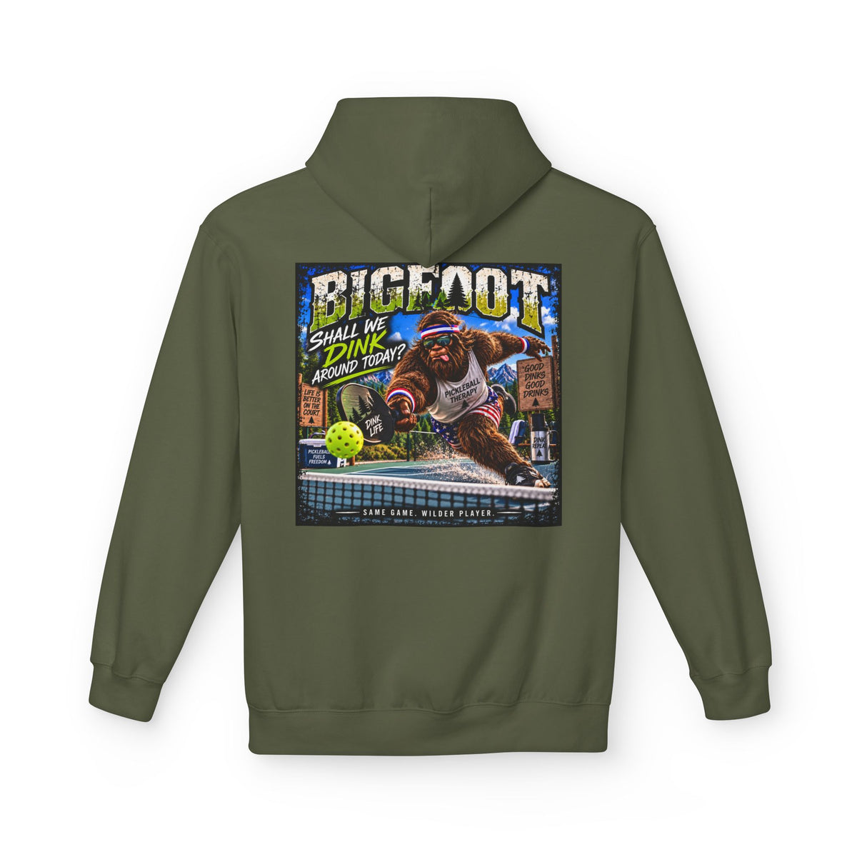 Back Print -  Bigfoot Comic Cover Hoodie | Sasquatch Retro Illustration