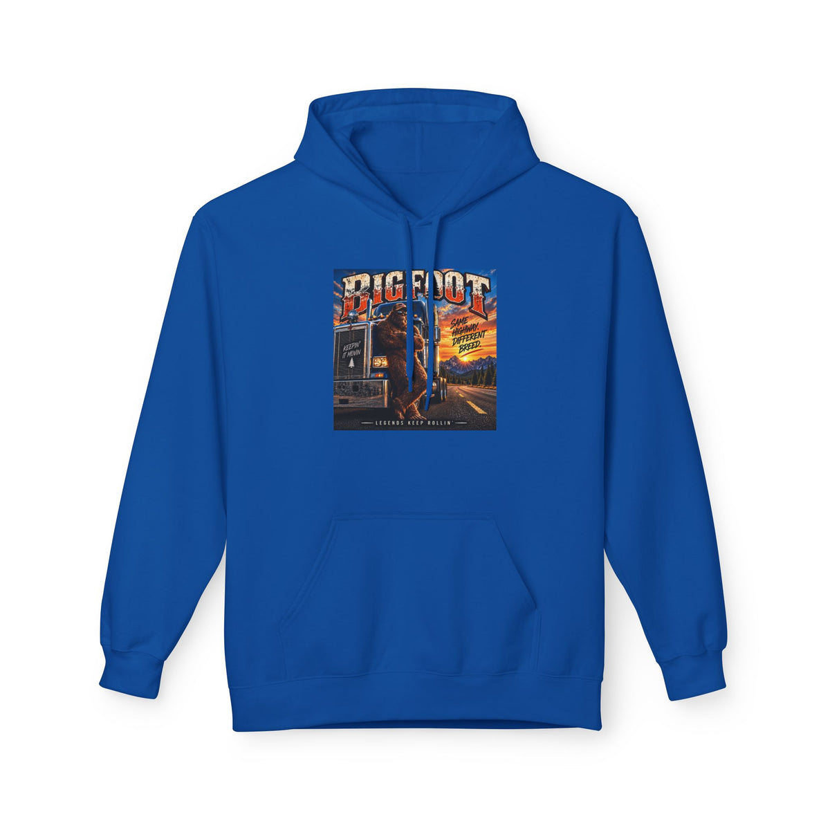Bigfoot Road Trip Hoodie | Retro Neon Sasquatch Poster