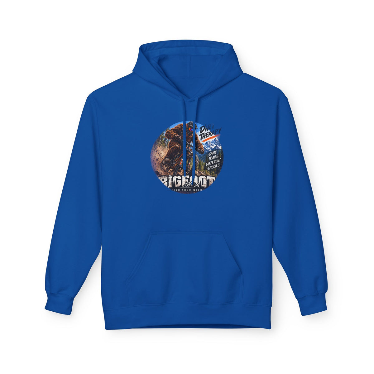 Bigfoot Vintage Forest Circle hoodie | Sasquatch Retro Nature Design