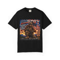 Bigfoot American Flag Illustration T-Shirt | Sasquatch Retro Graphic Tee