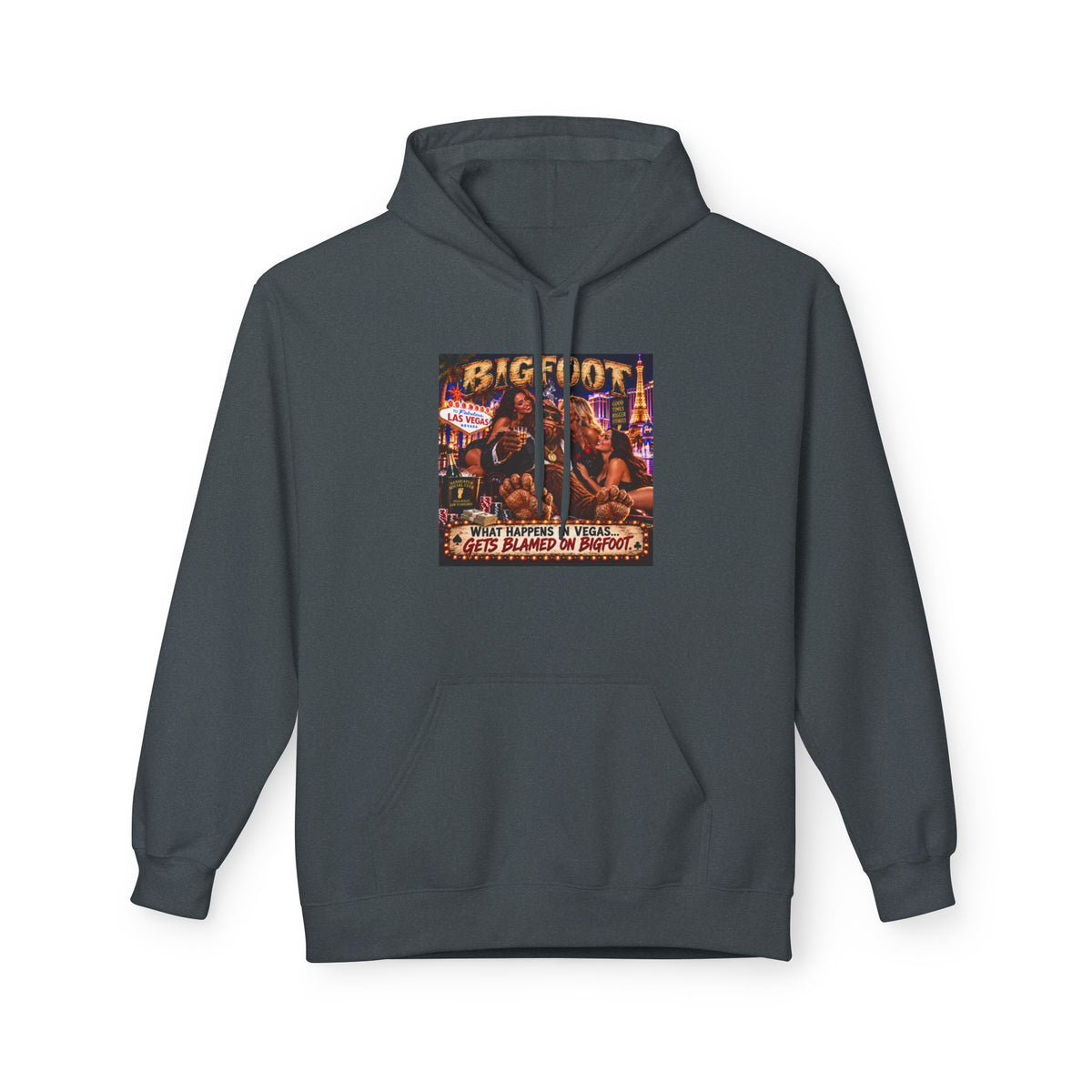 Bigfoot Sasquatch Night Out Hoodie | Vintage Cryptid Campfire Design