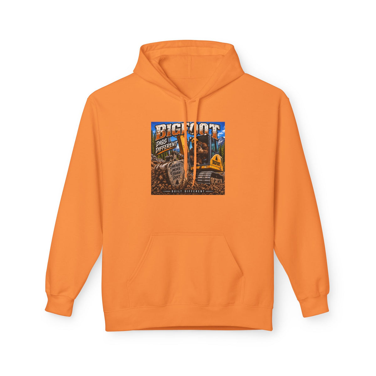 Bigfoot Adventure Illustration Hoodie | Retro Sasquatch Forest Design