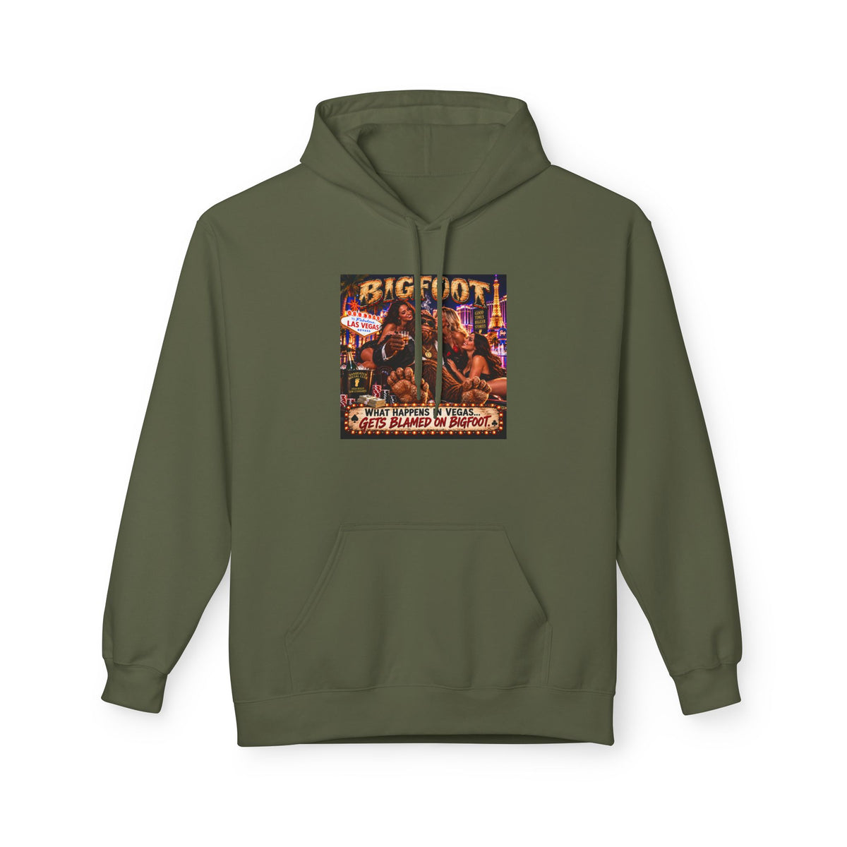 Bigfoot Sasquatch Night Out Hoodie | Vintage Cryptid Campfire Design