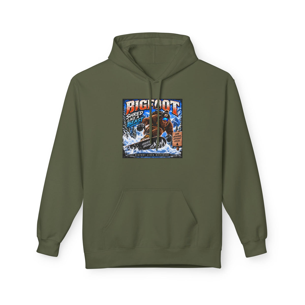 Bigfoot Sasquatch Graphic Hoodie | Mountain Forest Cryptid Design