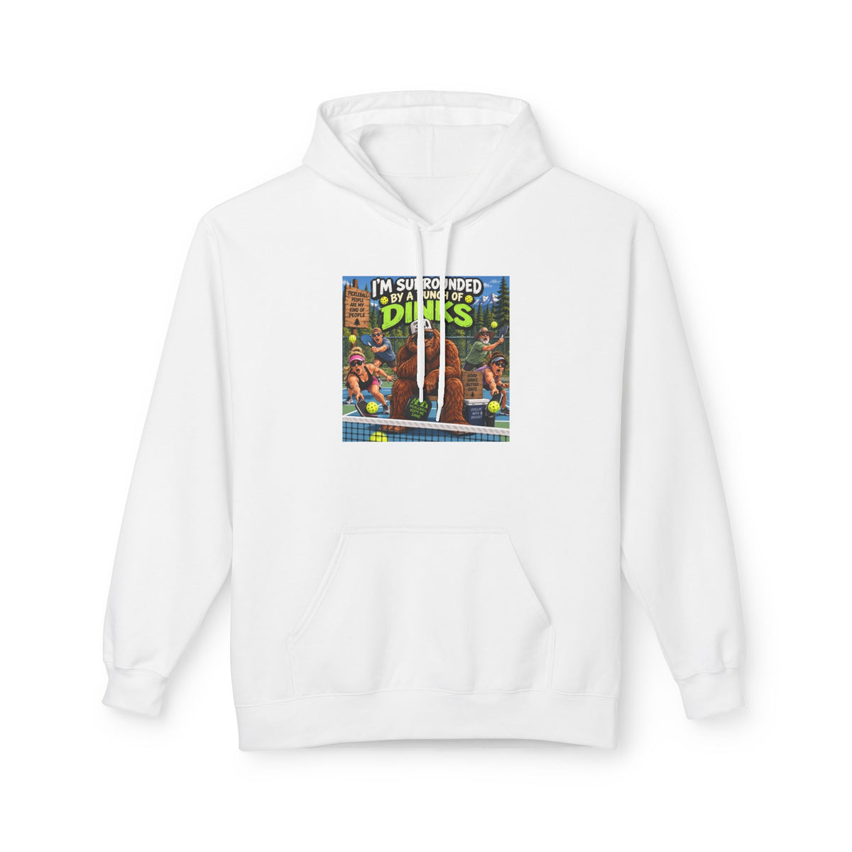 I'm Surrounded by Dinos Hoodie | Retro Cartoon Dinosaur Illustration