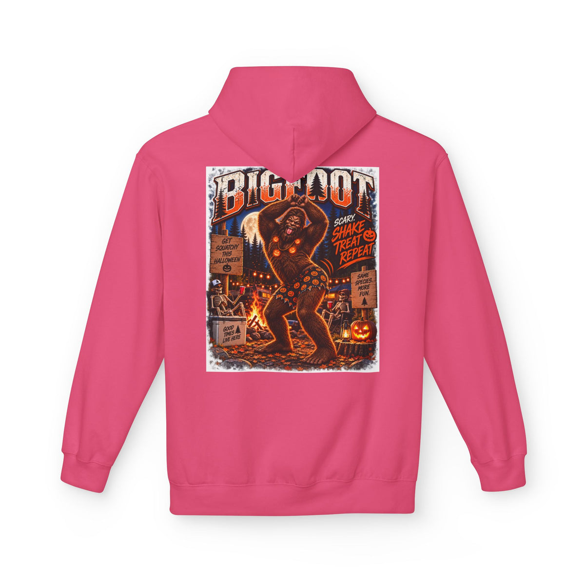 Back Print - Vintage Horror Movie Collage Hoodie | Retro B-Movie Poster Design