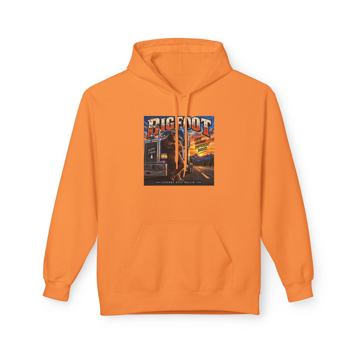 Bigfoot Road Trip Hoodie | Retro Neon Sasquatch Poster