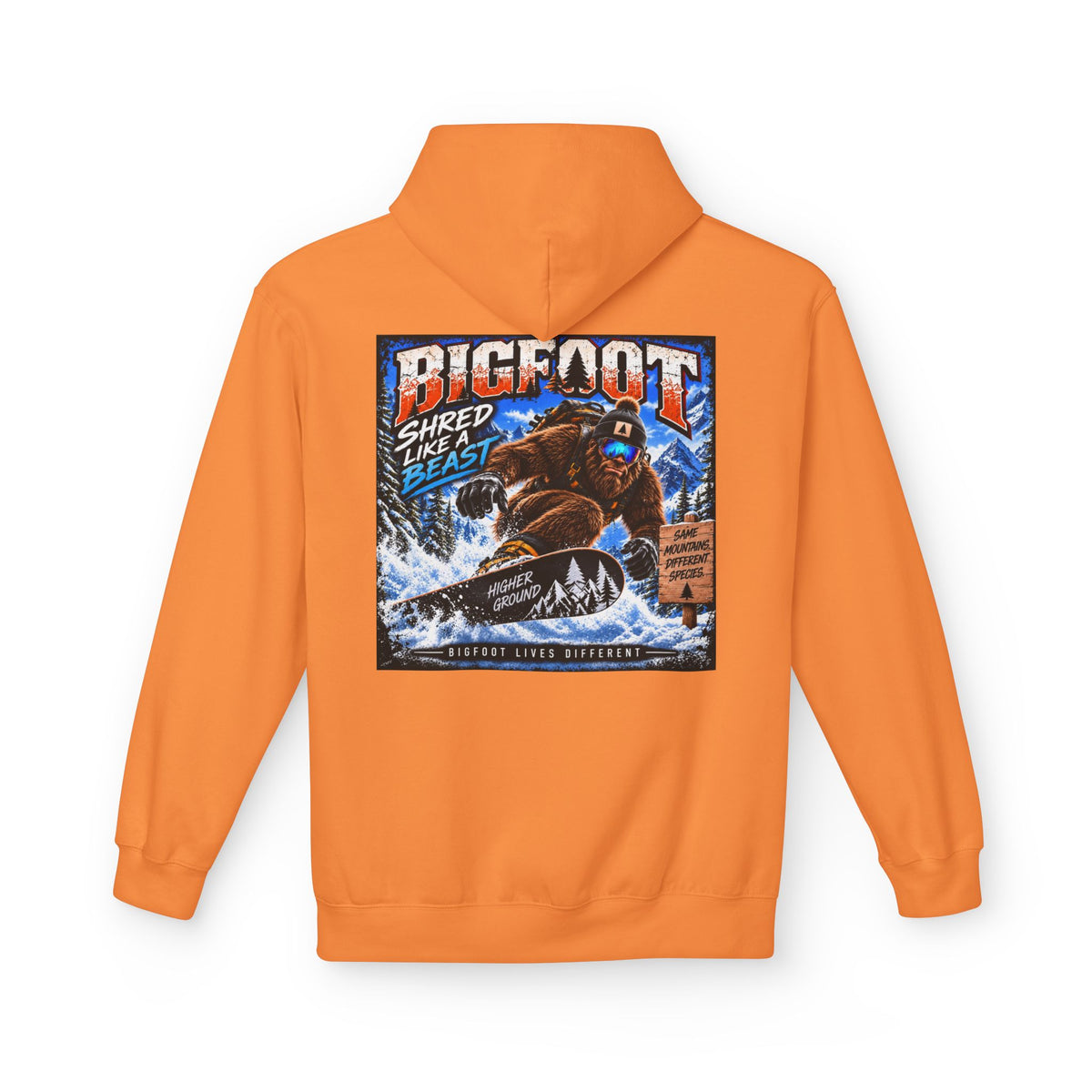 Back Print -  Bigfoot Sasquatch Graphic Hoodie | Mountain Forest Cryptid Design