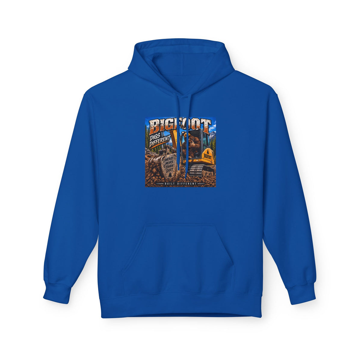 Bigfoot Adventure Illustration Hoodie | Retro Sasquatch Forest Design