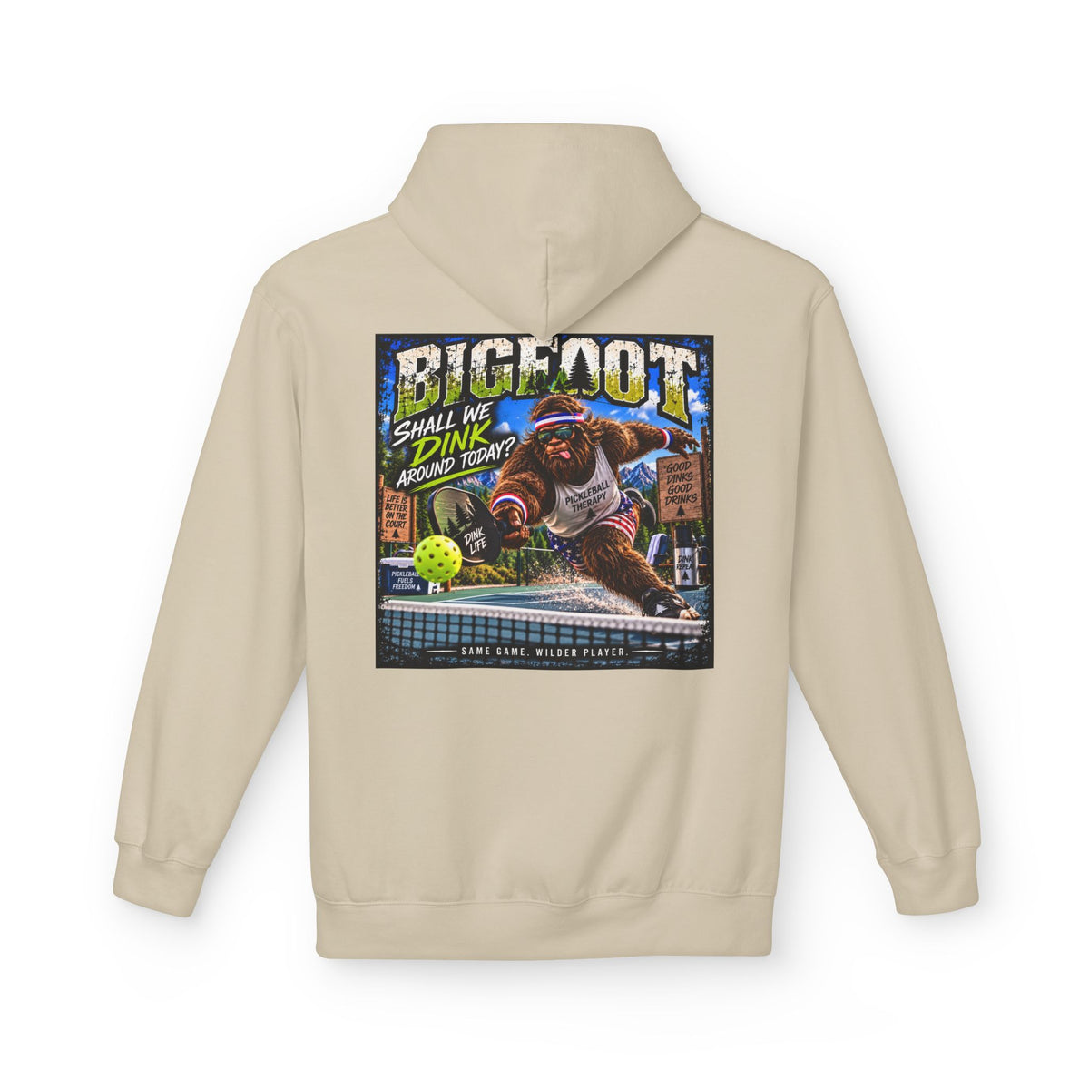 Back Print -  Bigfoot Comic Cover Hoodie | Sasquatch Retro Illustration