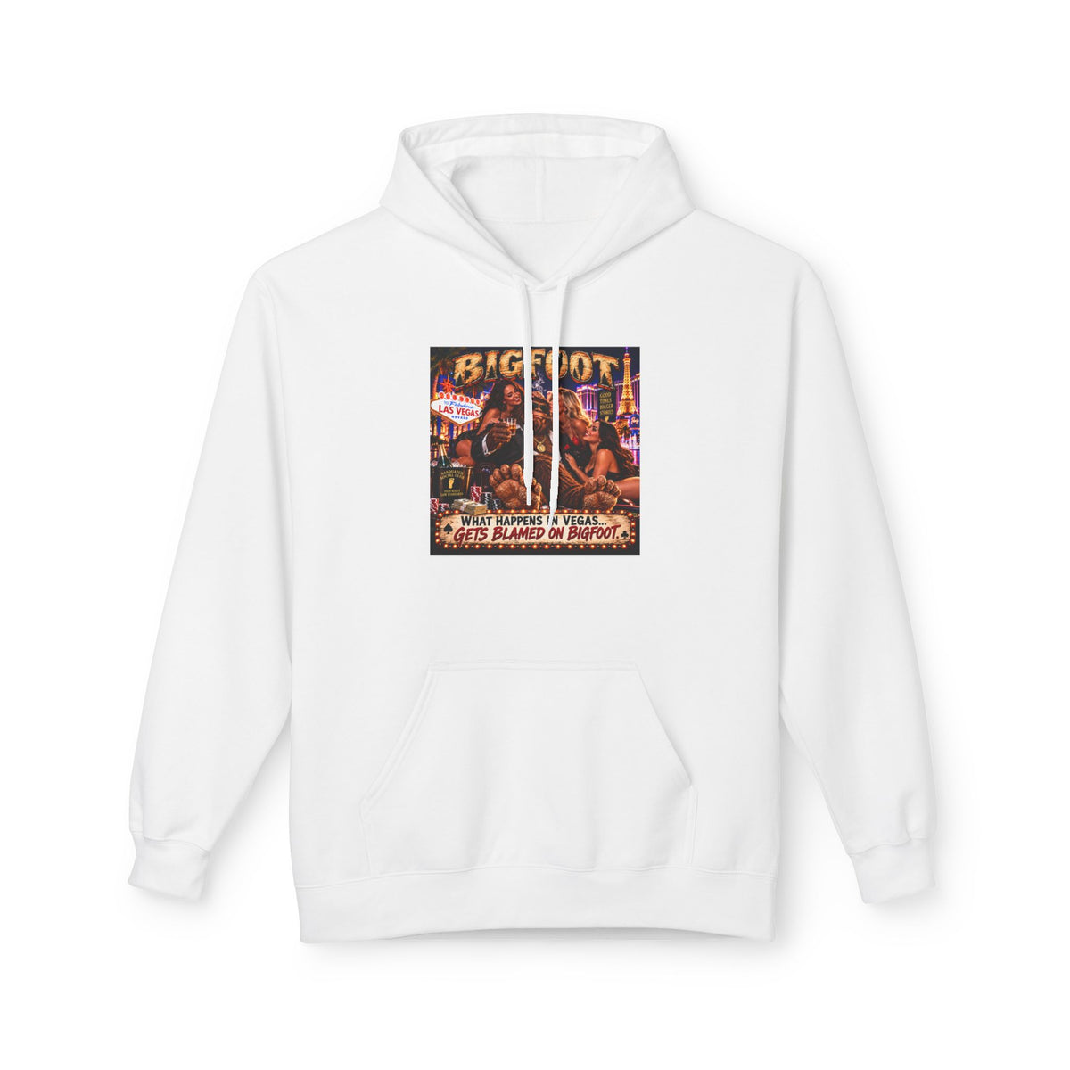Bigfoot Sasquatch Night Out Hoodie | Vintage Cryptid Campfire Design