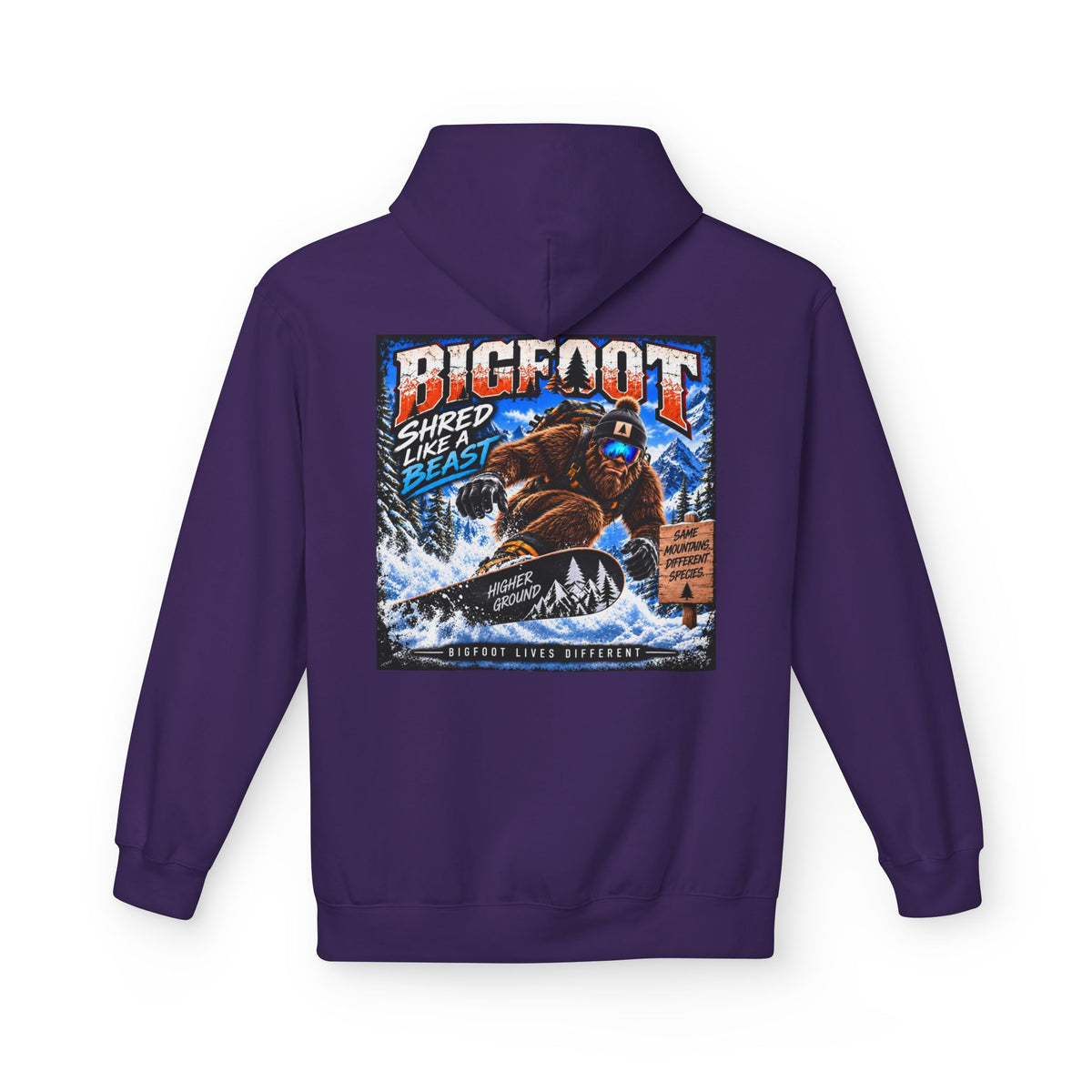 Back Print -  Bigfoot Sasquatch Graphic Hoodie | Mountain Forest Cryptid Design