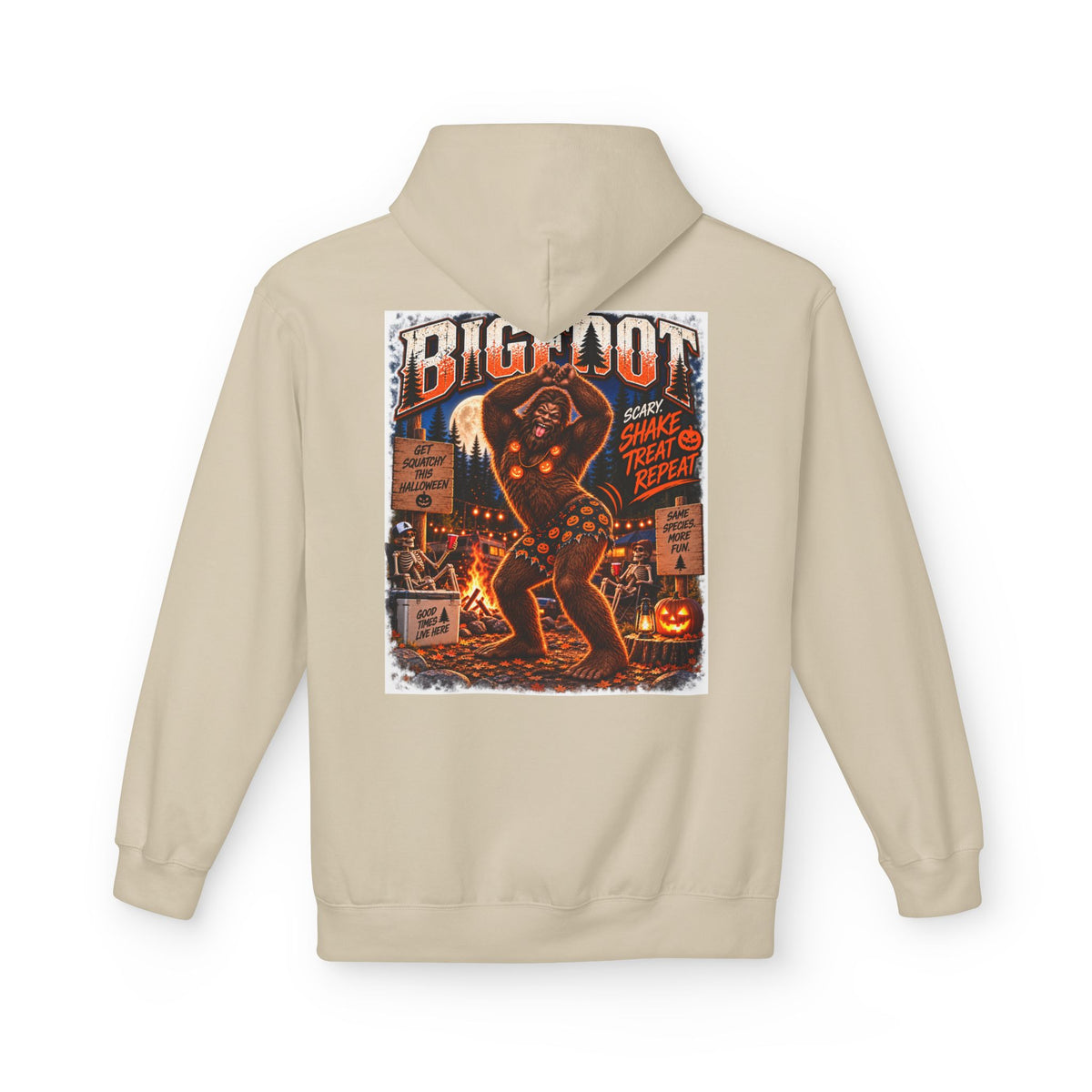 Back Print - Vintage Horror Movie Collage Hoodie | Retro B-Movie Poster Design