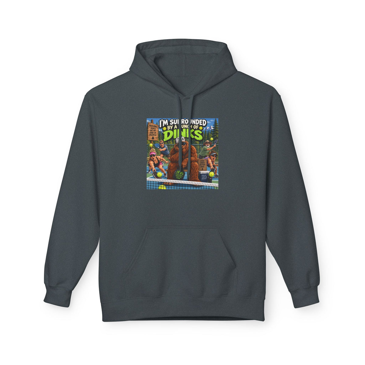 I'm Surrounded by Dinos Hoodie | Retro Cartoon Dinosaur Illustration