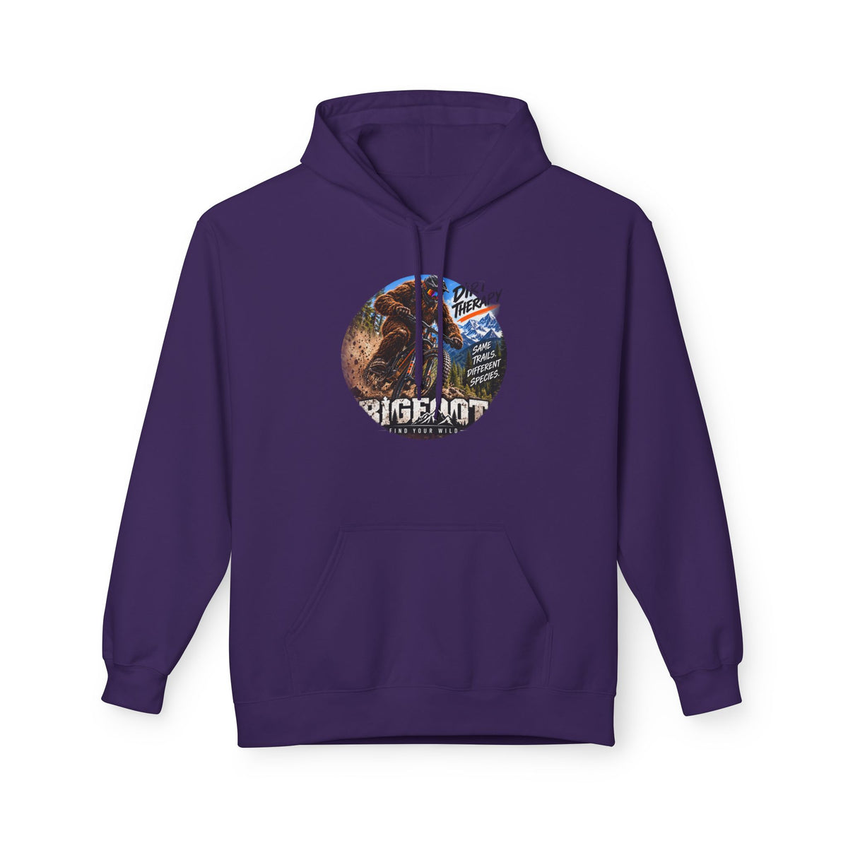 Bigfoot Vintage Forest Circle hoodie | Sasquatch Retro Nature Design