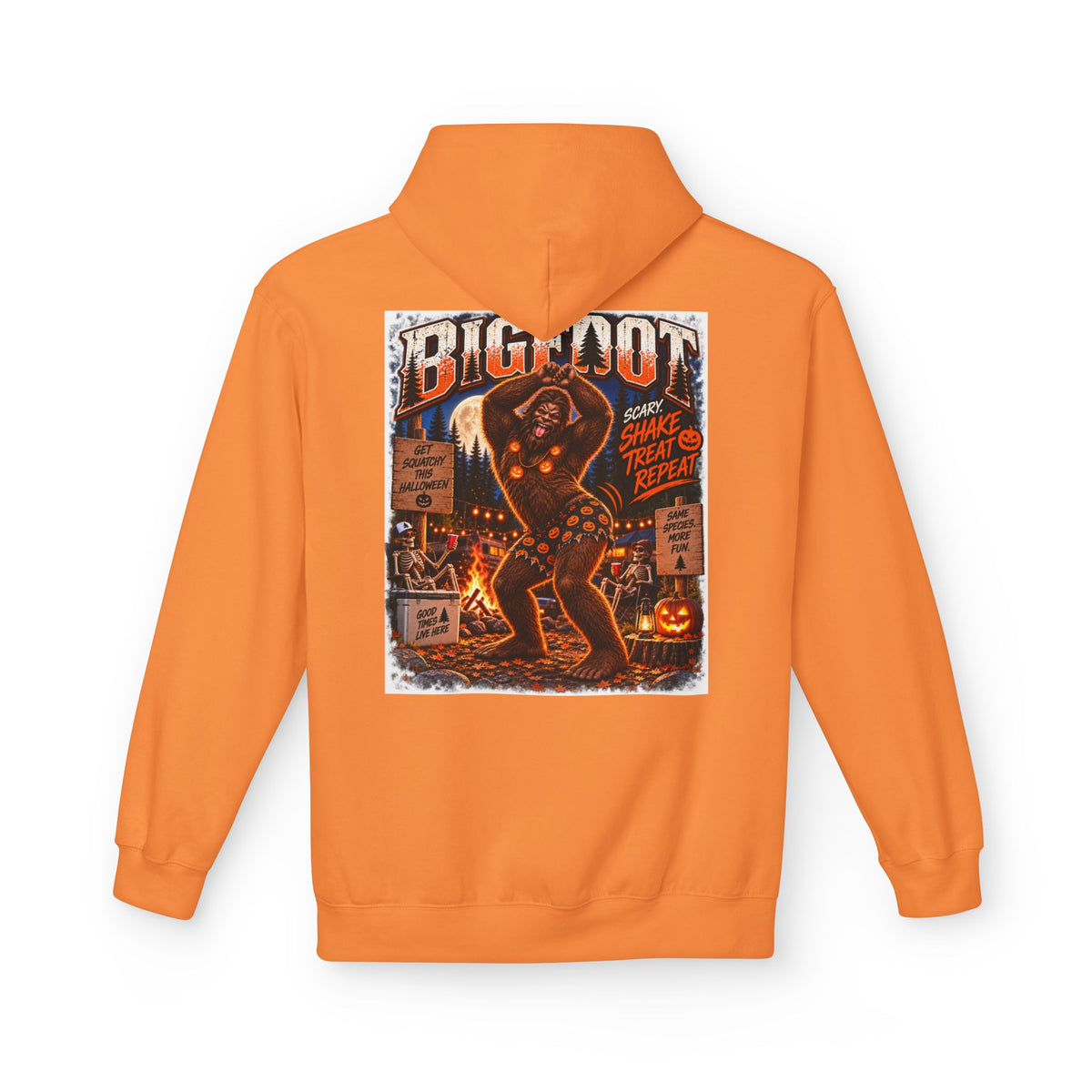 Back Print - Vintage Horror Movie Collage Hoodie | Retro B-Movie Poster Design