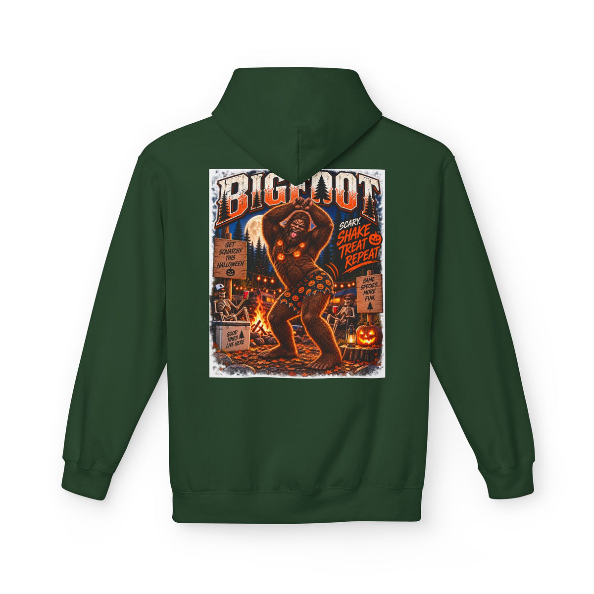 Back Print - Vintage Horror Movie Collage Hoodie | Retro B-Movie Poster Design