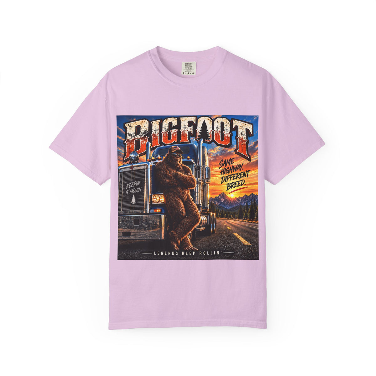 Bigfoot Trucker Vintage Graphic T-Shirt | Sasquatch Highway Retro Design