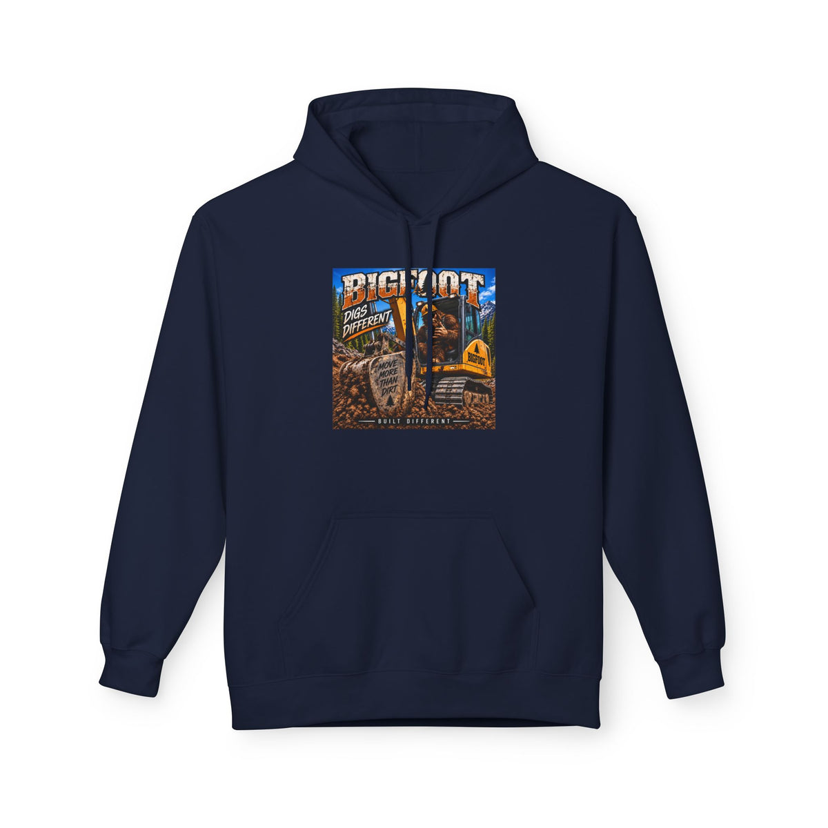 Bigfoot Adventure Illustration Hoodie | Retro Sasquatch Forest Design