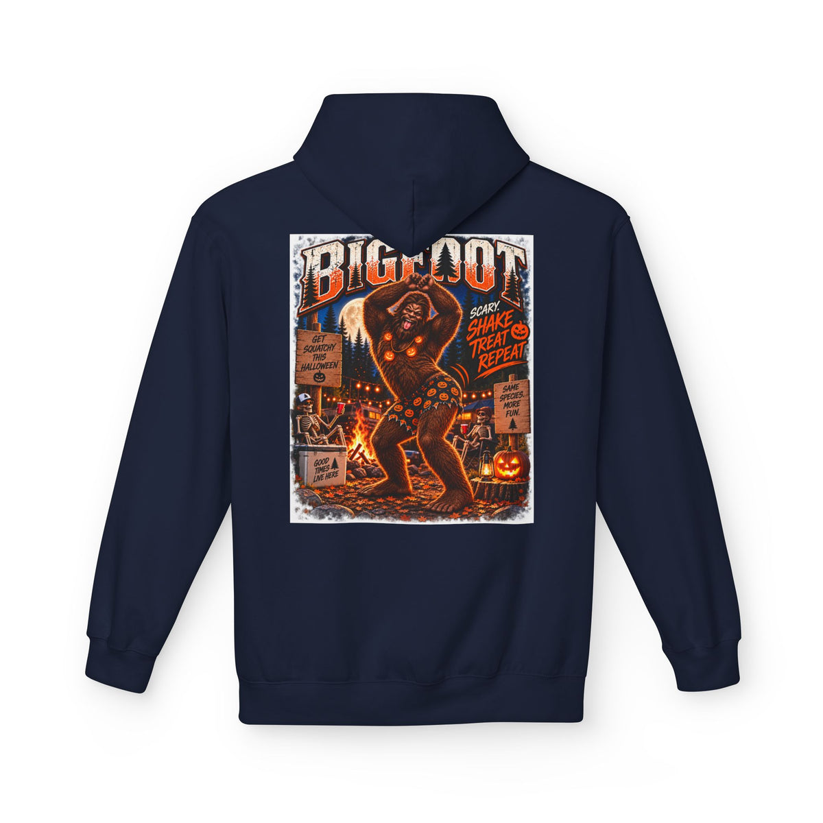 Back Print - Vintage Horror Movie Collage Hoodie | Retro B-Movie Poster Design