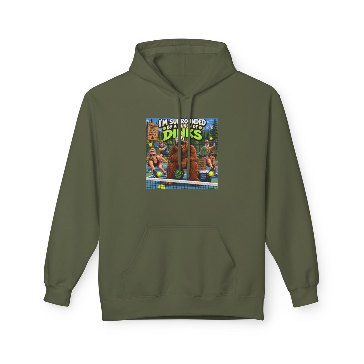 I'm Surrounded by Dinos Hoodie | Retro Cartoon Dinosaur Illustration