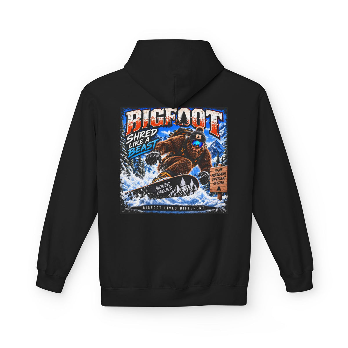 Back Print -  Bigfoot Sasquatch Graphic Hoodie | Mountain Forest Cryptid Design