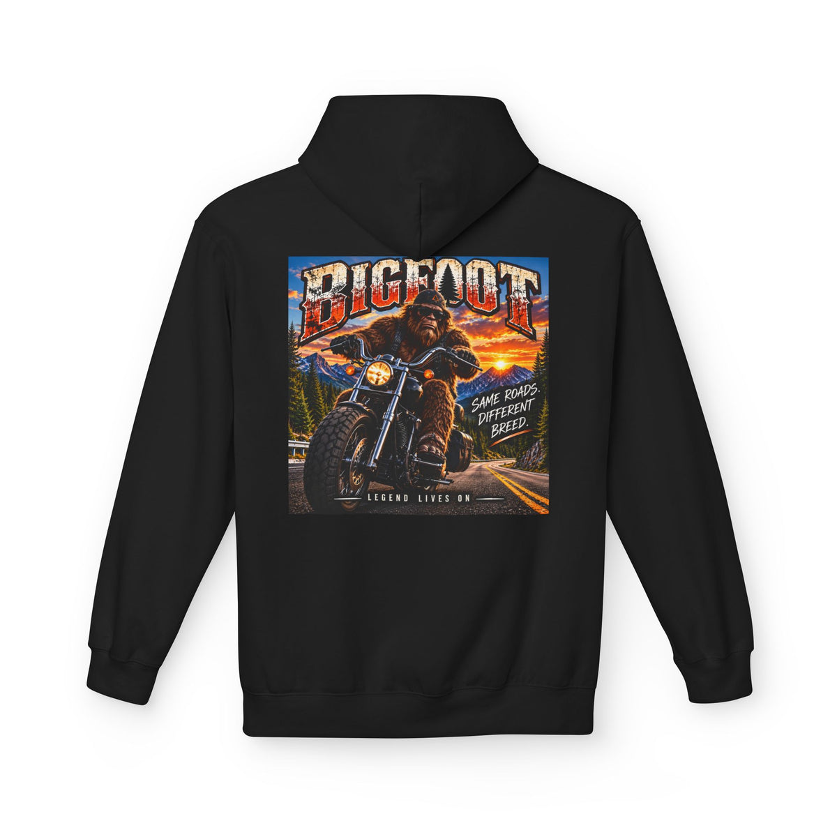 Back Print - Bigfoot Monster Truck Vintage Poster Hoodie | Off-Road Racing Graphic