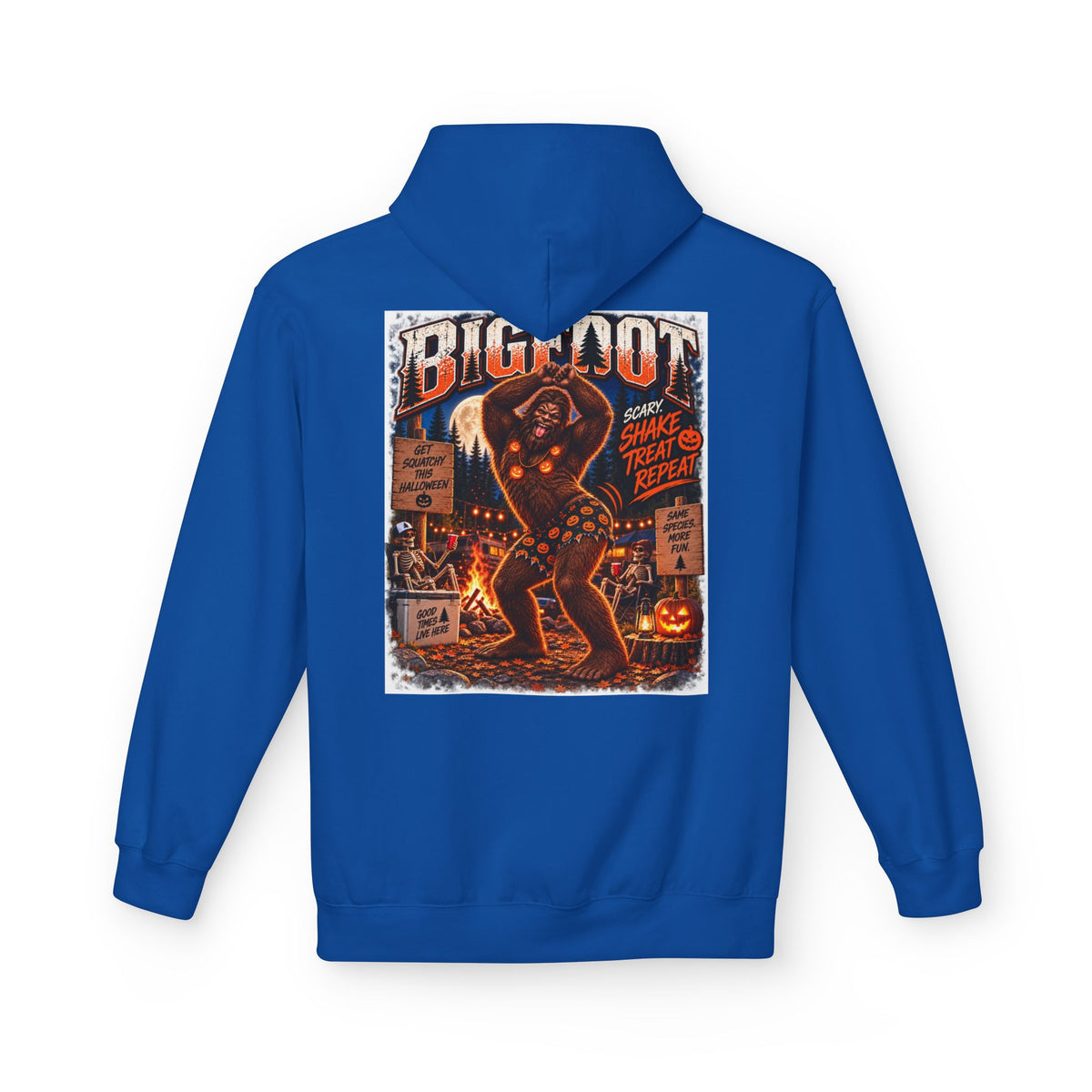 Back Print - Vintage Horror Movie Collage Hoodie | Retro B-Movie Poster Design