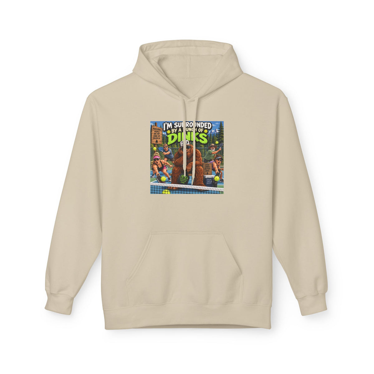 I'm Surrounded by Dinos Hoodie | Retro Cartoon Dinosaur Illustration