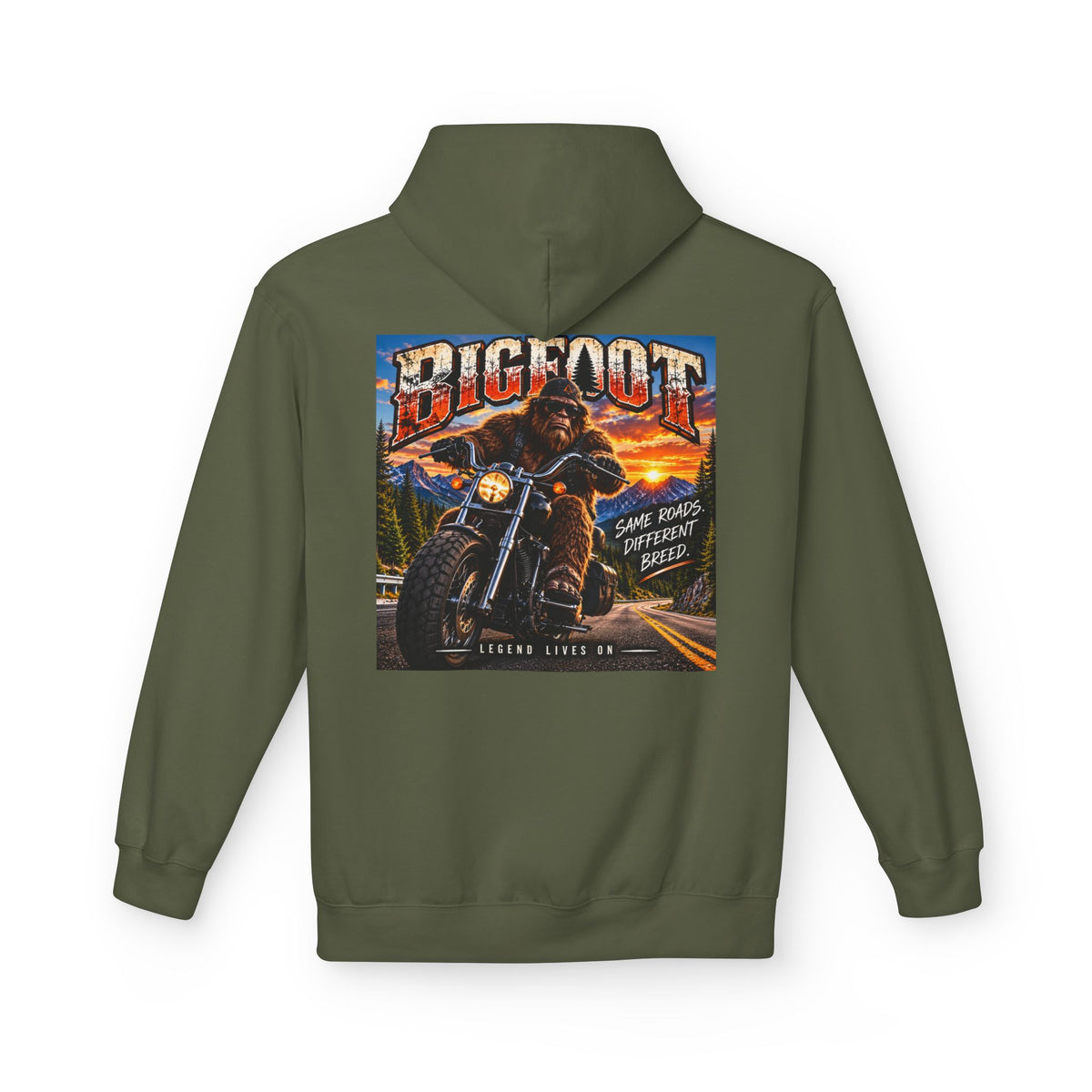 Back Print - Bigfoot Monster Truck Vintage Poster Hoodie | Off-Road Racing Graphic
