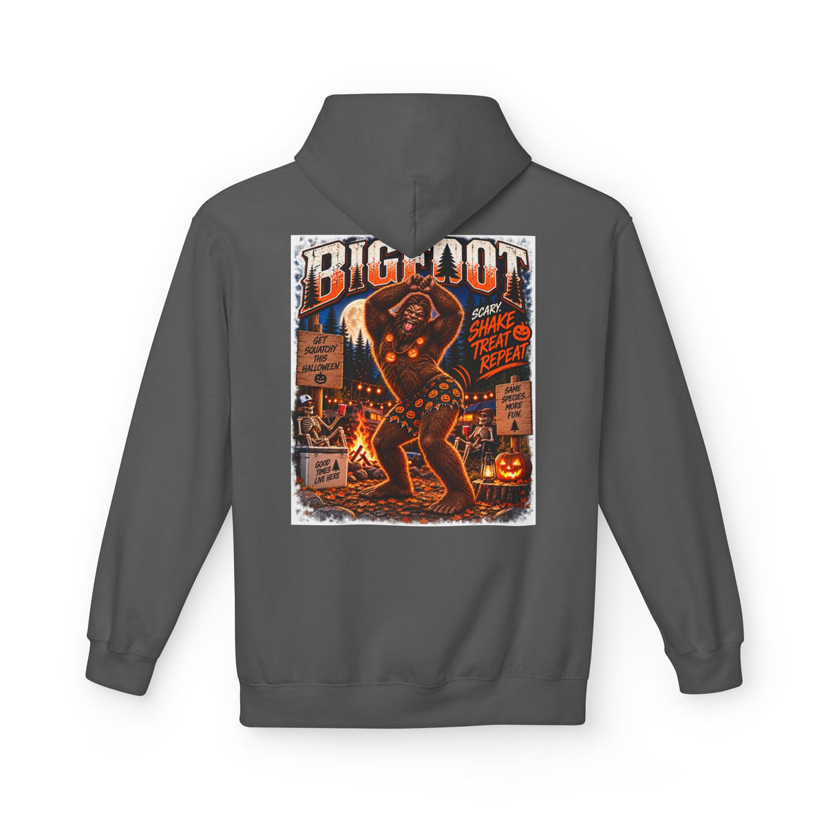 Back Print - Vintage Horror Movie Collage Hoodie | Retro B-Movie Poster Design