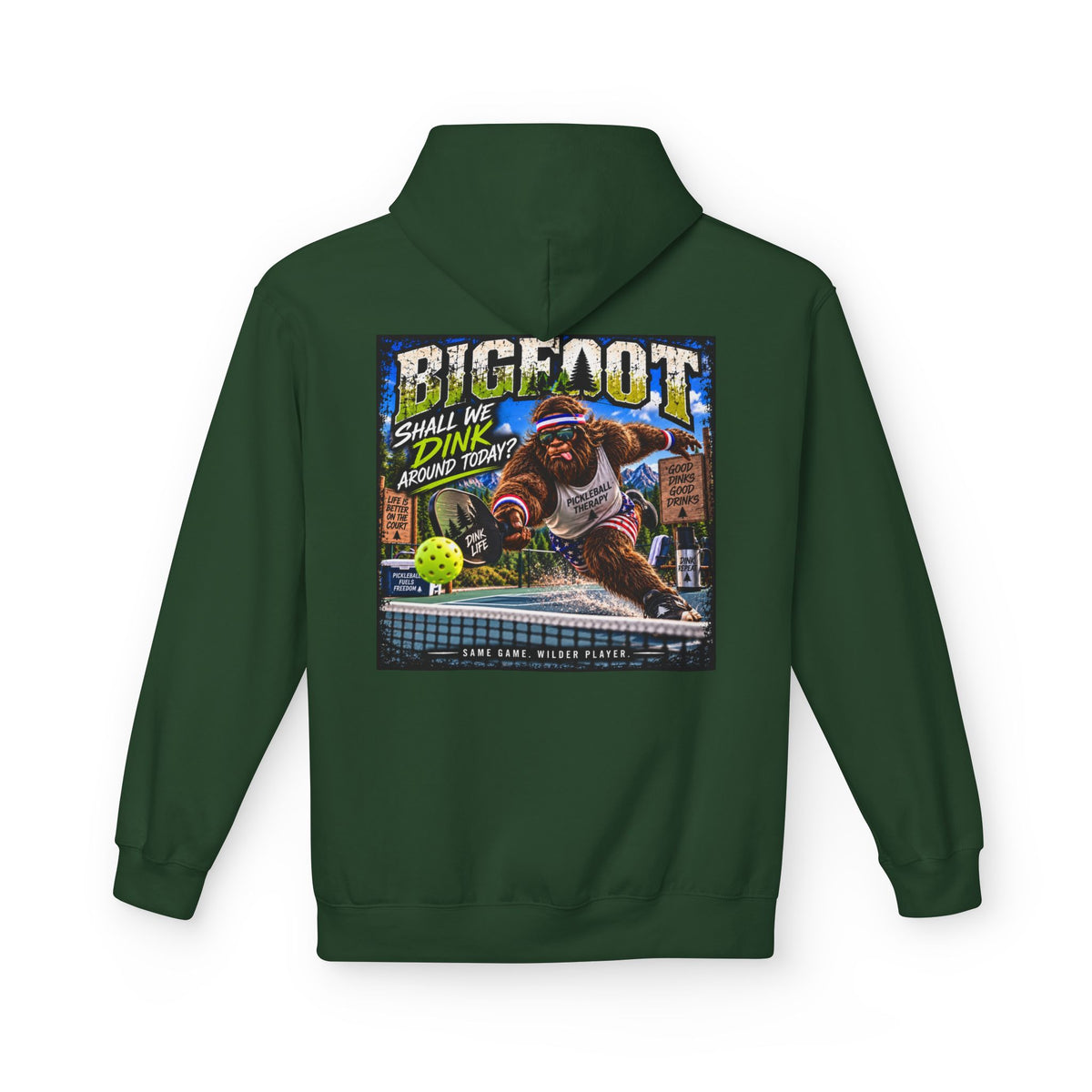 Back Print -  Bigfoot Comic Cover Hoodie | Sasquatch Retro Illustration