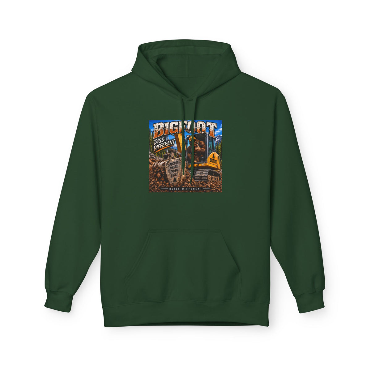 Bigfoot Adventure Illustration Hoodie | Retro Sasquatch Forest Design