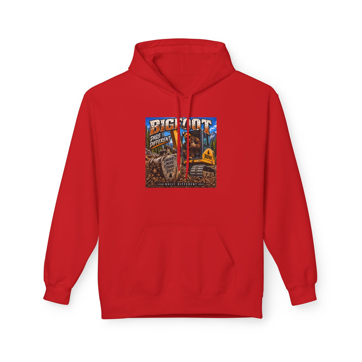 Bigfoot Adventure Illustration Hoodie | Retro Sasquatch Forest Design