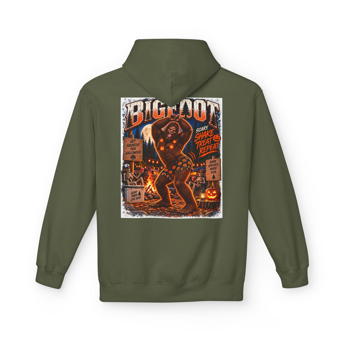 Back Print - Vintage Horror Movie Collage Hoodie | Retro B-Movie Poster Design