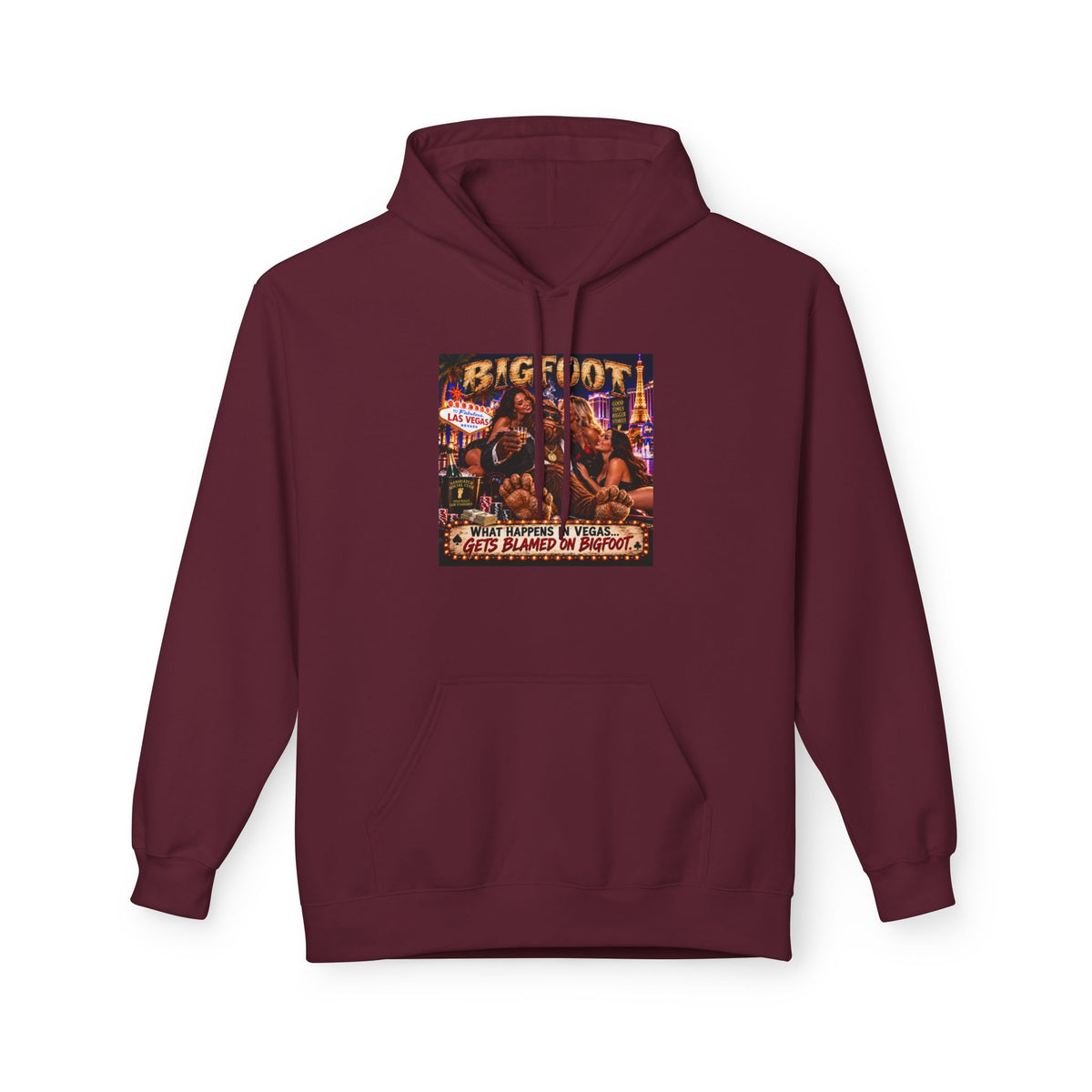 Bigfoot Sasquatch Night Out Hoodie | Vintage Cryptid Campfire Design