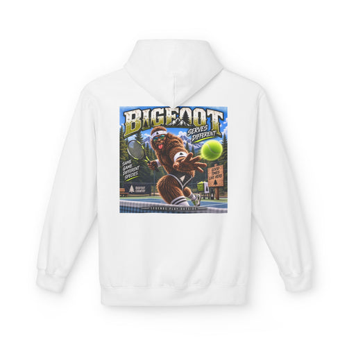 Back Print -  Bigfoot Retro Poster Hoodie | Sasquatch Vintage Cryptid Design