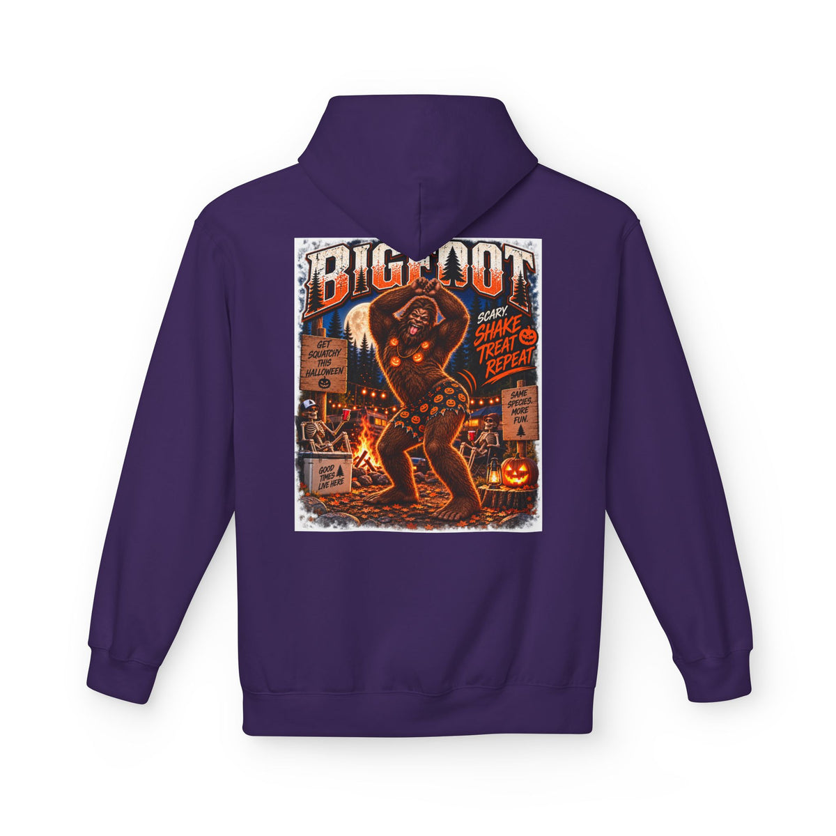 Back Print - Vintage Horror Movie Collage Hoodie | Retro B-Movie Poster Design