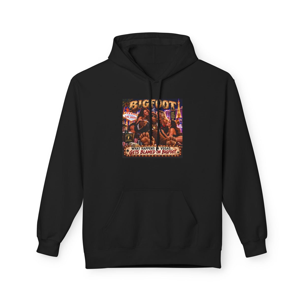 Bigfoot Sasquatch Night Out Hoodie | Vintage Cryptid Campfire Design