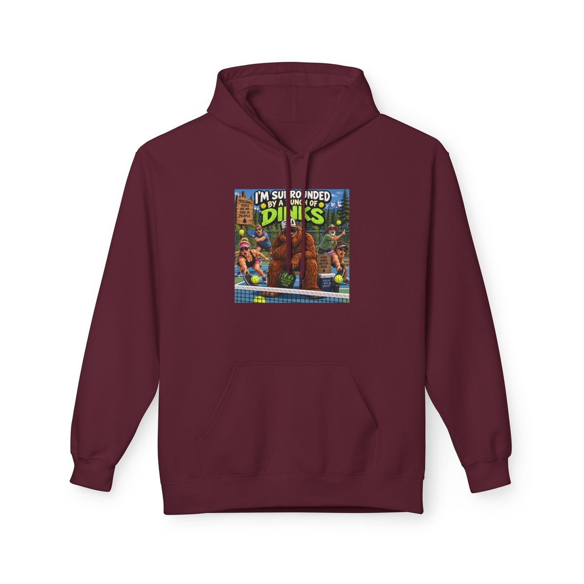 I'm Surrounded by Dinos Hoodie | Retro Cartoon Dinosaur Illustration