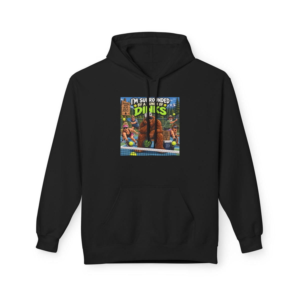 I'm Surrounded by Dinos Hoodie | Retro Cartoon Dinosaur Illustration