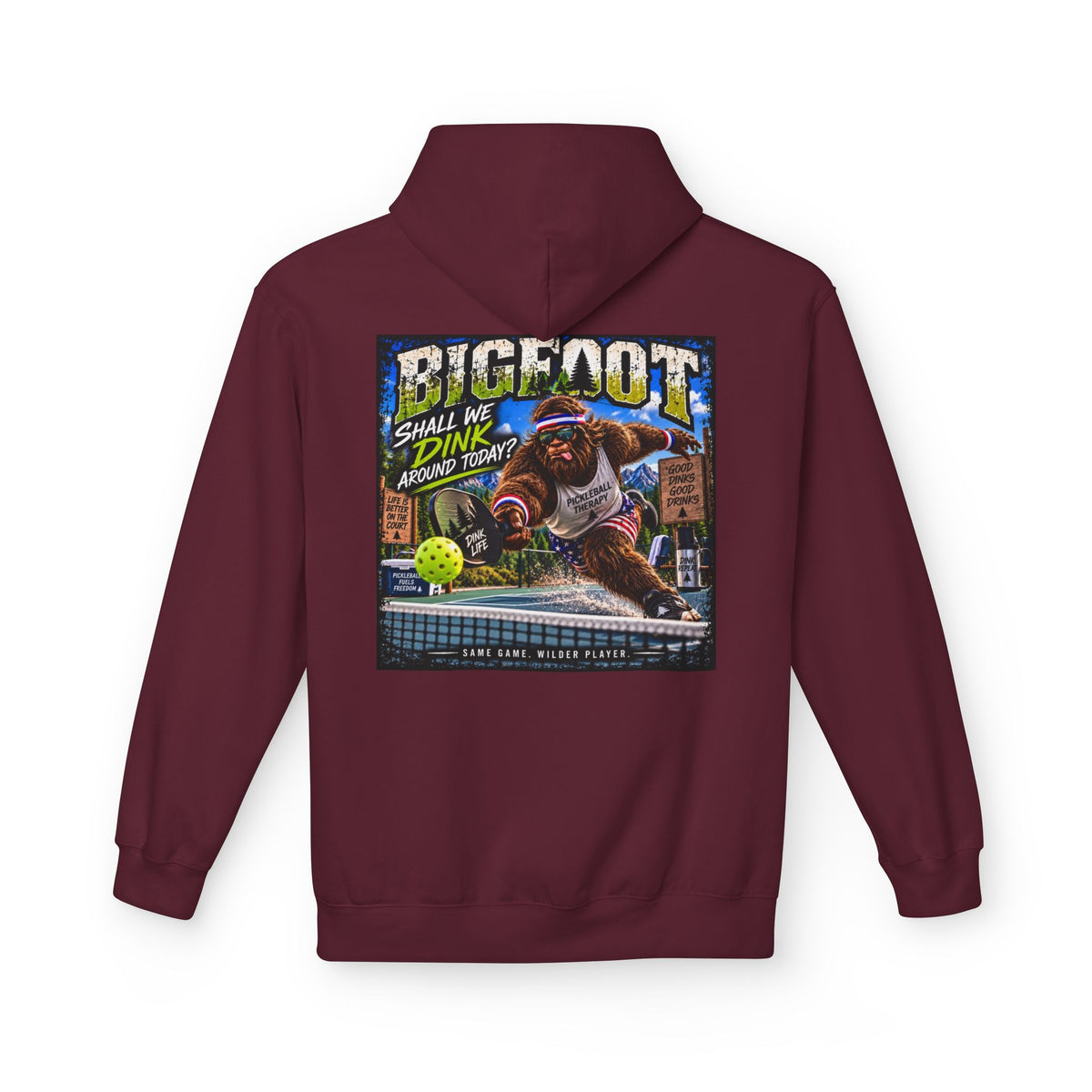 Back Print -  Bigfoot Comic Cover Hoodie | Sasquatch Retro Illustration