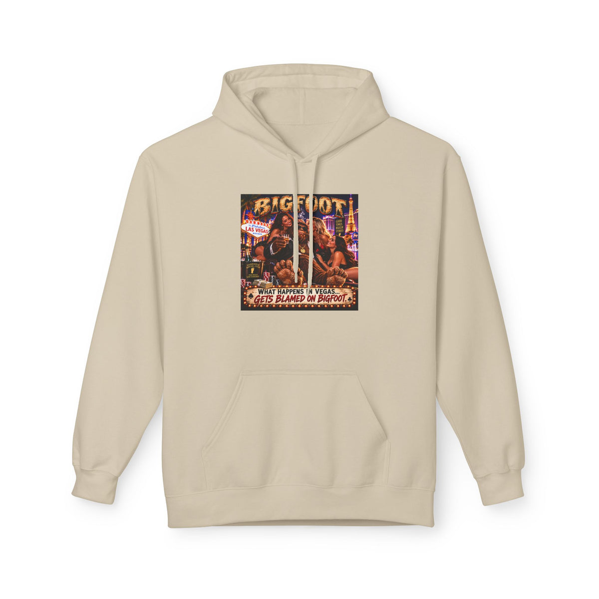 Bigfoot Sasquatch Night Out Hoodie | Vintage Cryptid Campfire Design