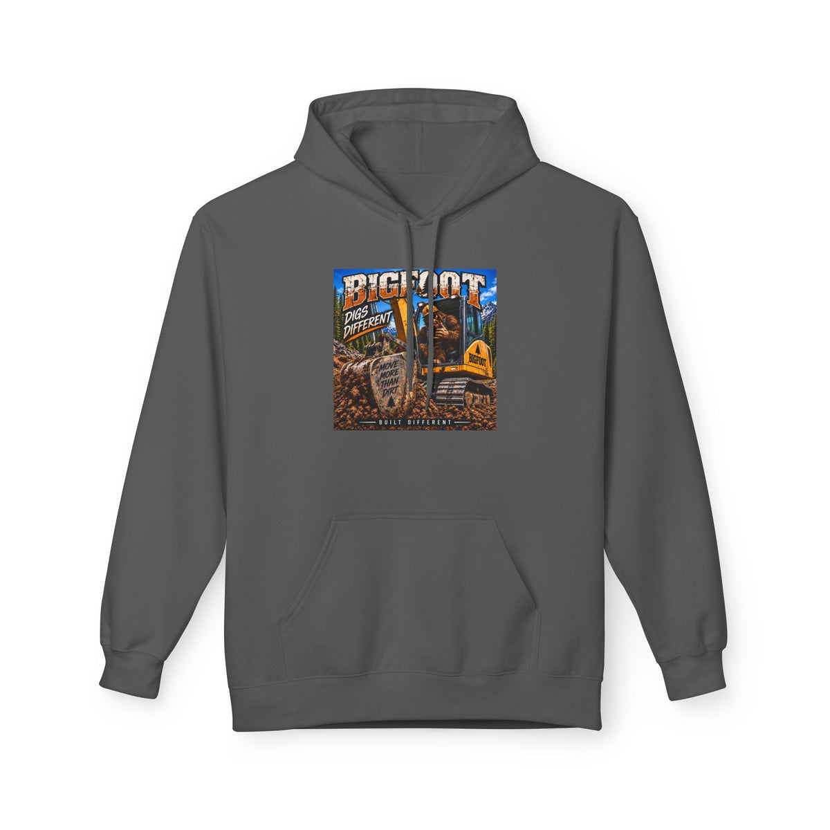 Bigfoot Adventure Illustration Hoodie | Retro Sasquatch Forest Design
