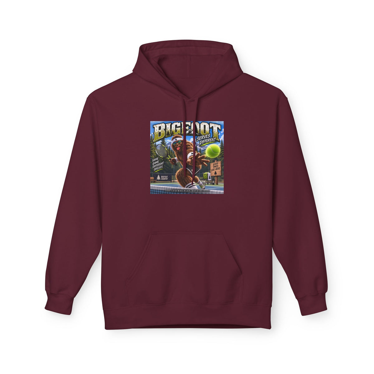 Bigfoot Retro Poster Hoodie | Sasquatch Vintage Cryptid Design